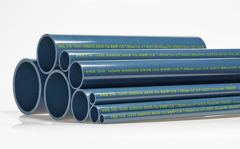 With high impact resistance, Nan Ya HI Pipe (Impact-Resistant Type; High Impact Resistance Pipe; High Impact PVC Pipe), which complies with CNS 14345 standard, contains HIW Pipe, HIP Pipe, HI Impact Pipe, etc, was produced by one of the largest suppliers and the most productive manufacturers in the plastic pipes industry (PVC pipes market).